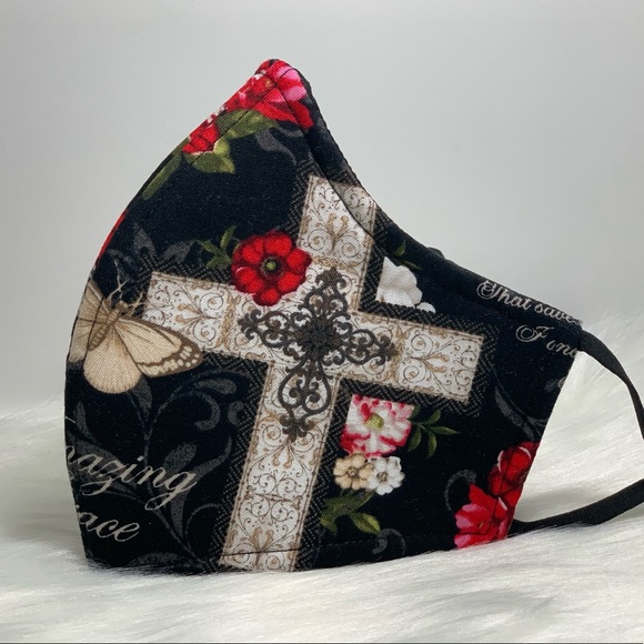 Amazing Grace Spiritual Cross Designer adult mask - Picture 4 of 6
